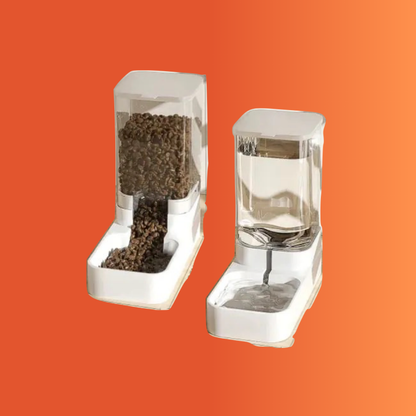 ClearFlow™ | Transparent Pet Water & Food Dispenser